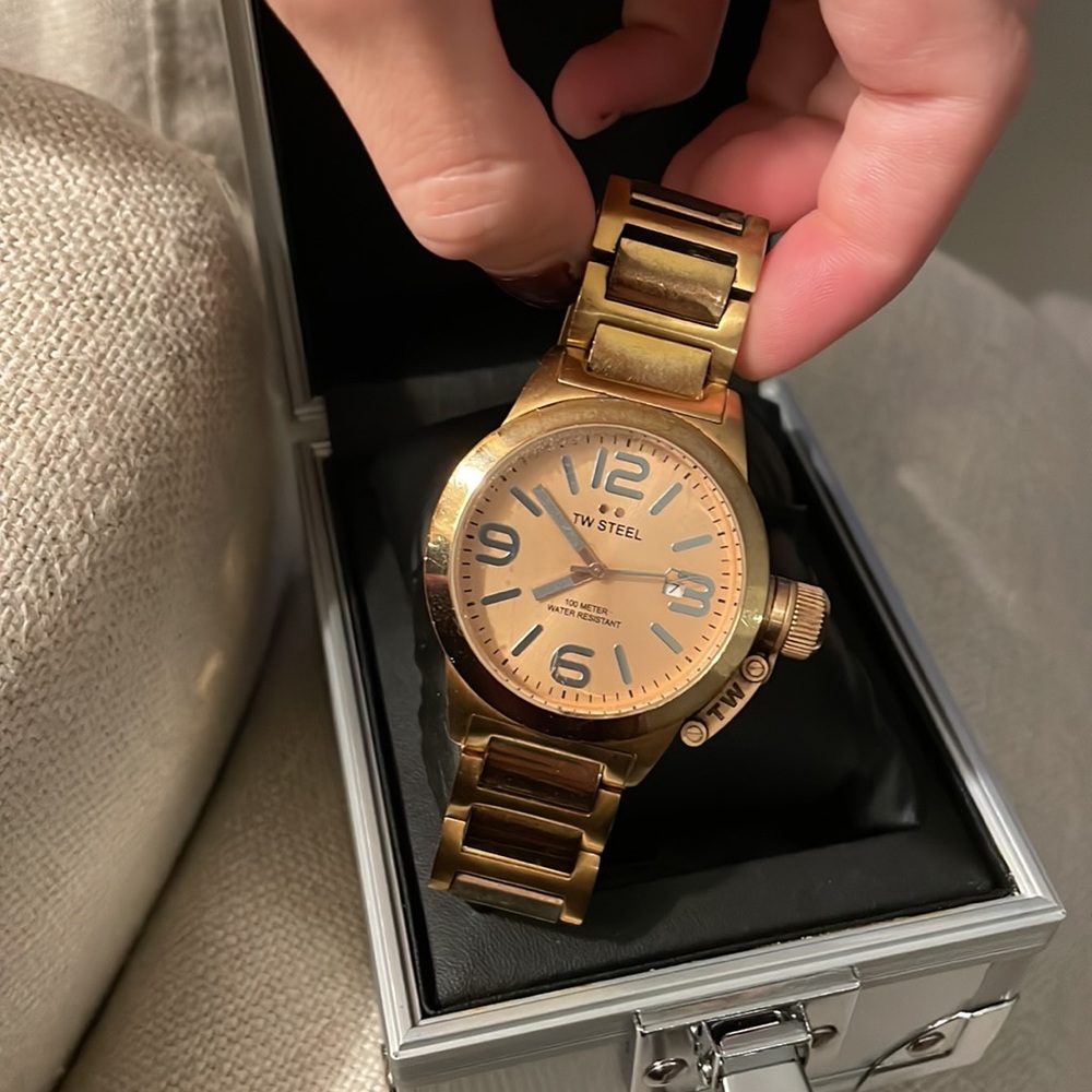 TW STEEL Rose Gold Luxury Watch